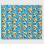 Corgi Kont Verjaardagshoed Cadeaupapier (Vlak)