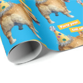 Corgi Kont Verjaardagshoed Cadeaupapier (Rol Hoek)