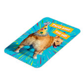 Corgi Kont Verjaardagshoed Magneet (Linkerzijde)