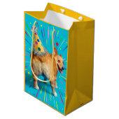 Corgi Kont Verjaardagshoed Medium Cadeauzakje (Voorkant Gekanteld)