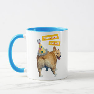 Corgi Kont Verjaardagshoed Mok