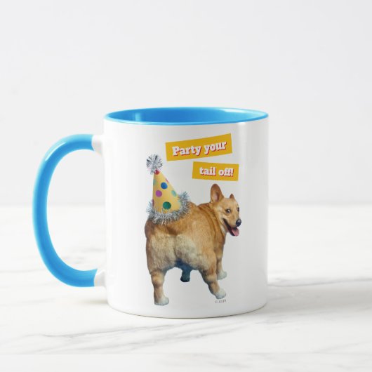 Corgi Kont Verjaardagshoed Mok (Links)