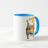 Corgi Kont Verjaardagshoed Mok (Voorkant rechts)