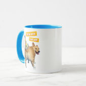 Corgi Kont Verjaardagshoed Mok (Voorkant links)