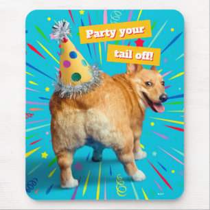 Corgi Kont Verjaardagshoed Muismat