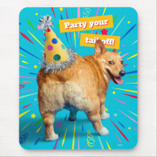 Corgi Kont Verjaardagshoed Muismat