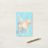 Corgi Kont Verjaardagshoed Post-it® Notes (Op bureau)