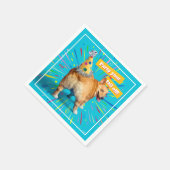 Corgi Kont Verjaardagshoed Servet (Hoek)