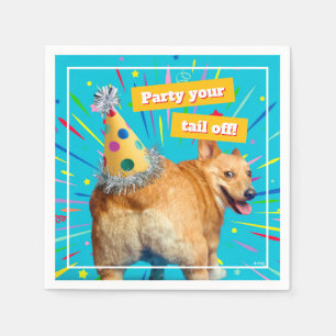 Corgi Kont Verjaardagshoed Servet