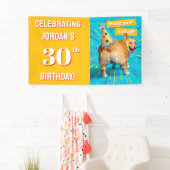 Corgi Kont Verjaardagshoed Spandoek (Insitu)