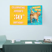 Corgi Kont Verjaardagshoed Spandoek (Beurs)