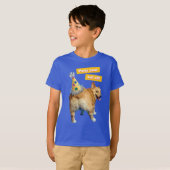 Corgi Kont Verjaardagshoed T-shirt (Voorkant volledig)