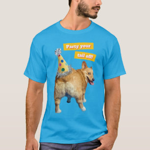 Corgi Kont Verjaardagshoed T-shirt