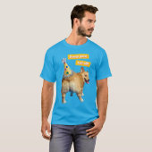 Corgi Kont Verjaardagshoed T-shirt (Voorkant volledig)