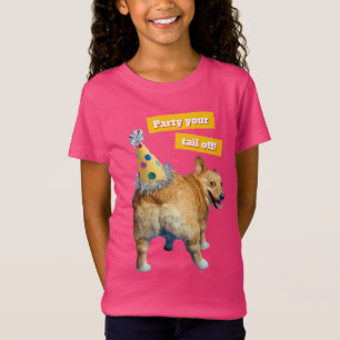 Corgi Kont Verjaardagshoed T-shirt