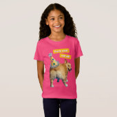 Corgi Kont Verjaardagshoed T-shirt (Voorkant volledig)