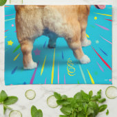 Corgi Kont Verjaardagshoed Theedoek (Gevouwen)