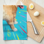Corgi Kont Verjaardagshoed Theedoek (Quarter Fold)
