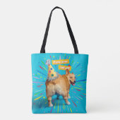 Corgi Kont Verjaardagshoed Tote Bag (Achterkant)