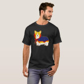 Corgi Kostuum Vampier T-shirt (Voorkant volledig)
