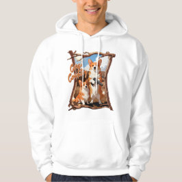 Corgi Land – Grappige Corgi T-shirt, Rustieke Amer Hoodie
