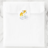 Corgi las een goed boek Sticker (Tas)