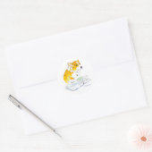 Corgi las een goed boek Sticker (Envelop)