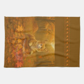 Corgi Leaf Leap Kitchen Towels Theedoek (Horizontaal)