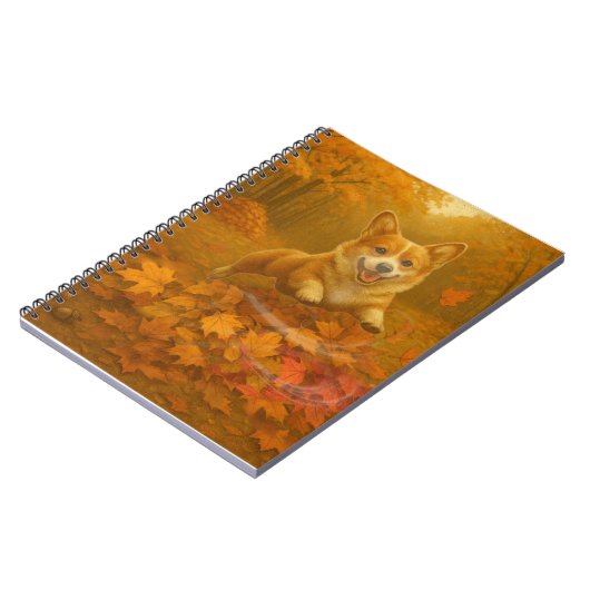 Corgi Leaf Leap Notitieboek (Linkerzijde)