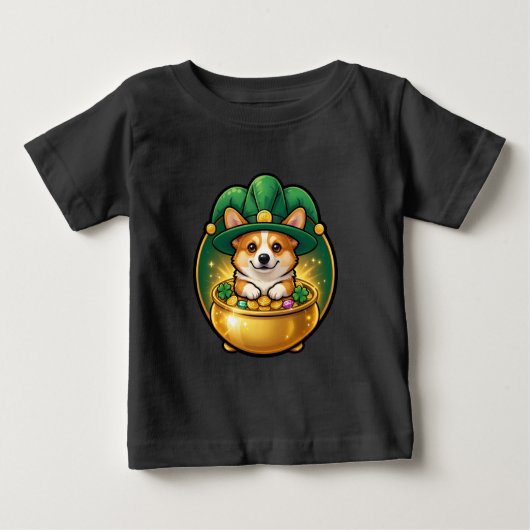 Corgi Leprechaun Pot of Gold St. Patrick’s Day T (Voorkant)