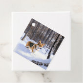 Corgi Let It Snow Kerstmis Bedankjes Labels (In situ)