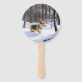Corgi Let It Snow Kerstmis Handwaaier (Voorkant)