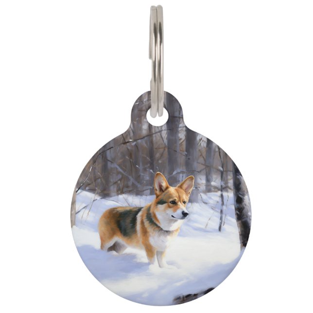 Corgi Let It Snow Kerstmis Huisdierpenning