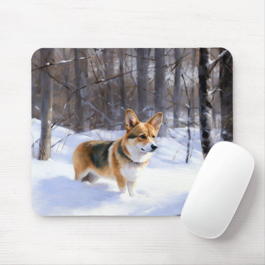 Corgi Let It Snow Kerstmis Muismat (Met muis)