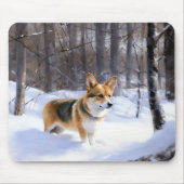 Corgi Let It Snow Kerstmis Muismat (Voorkant)