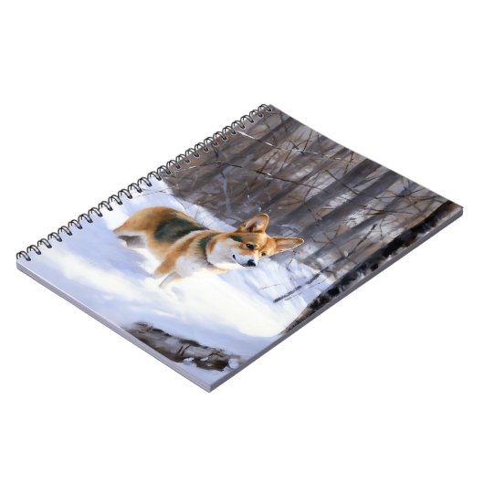 Corgi Let It Snow Kerstmis Notitieboek (Linkerzijde)