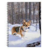 Corgi Let It Snow Kerstmis Notitieboek (Voorkant)