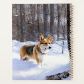 Corgi Let It Snow Kerstmis Planner (Achterkant)