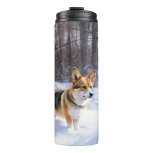 Corgi Let It Snow Kerstmis Thermosbeker