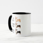 Corgi Licht Middel Donker Gebrande Koffie Liefhebb Mok (Voorkant links)