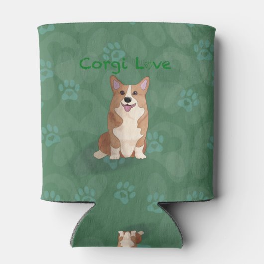 corgi-liefde blikjeskoeler (Achterkant)