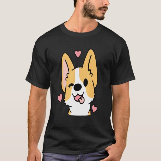 Corgi Liefde Hart T-shirt (Voorkant)