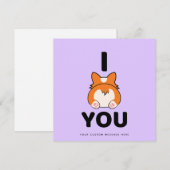 Corgi Liefde Kaart met Eigen Tekst (Voorkant / Achterkant)