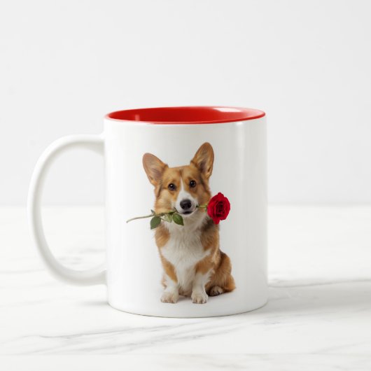 Corgi Liefde Tweekleurige Koffiemok (Links)