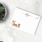 Corgi Liefde Waterverf Monogram Persoonlijk  Post-it® Notes