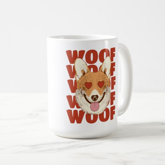 CORGI LIEFDE woof Koffiemok (Voorkant rechts)