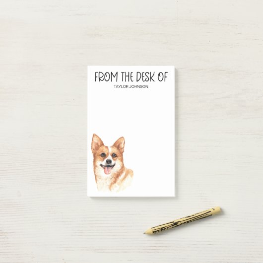 Corgi liefhebber post-it® notes (Op bureau)