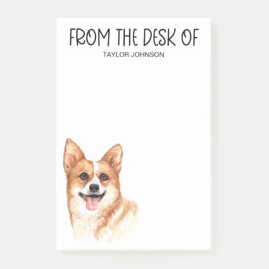 Corgi liefhebber post-it® notes (Voorkant)