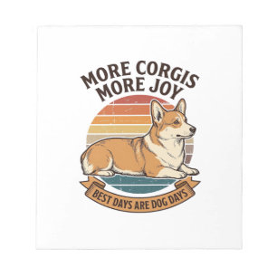 Corgi Liefhebber Shirt Vintage Gravure Hond Citaat Notitieblok