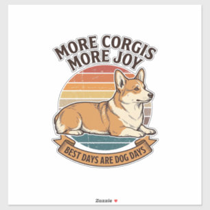 Corgi Liefhebber Shirt Vintage Gravure Hond Citaat Sticker